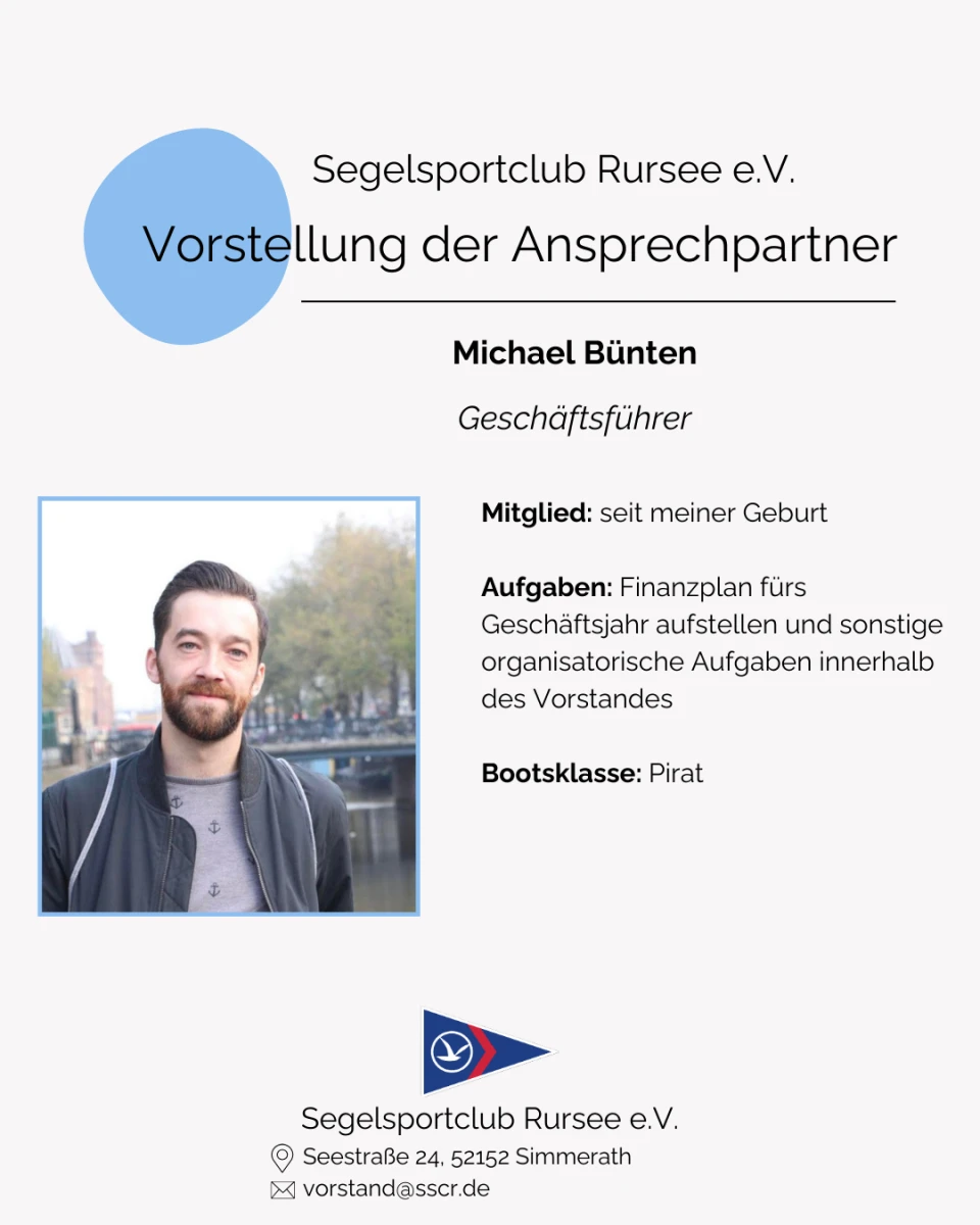 Vorstellung Michael Bünten Segelsportclub Rursee