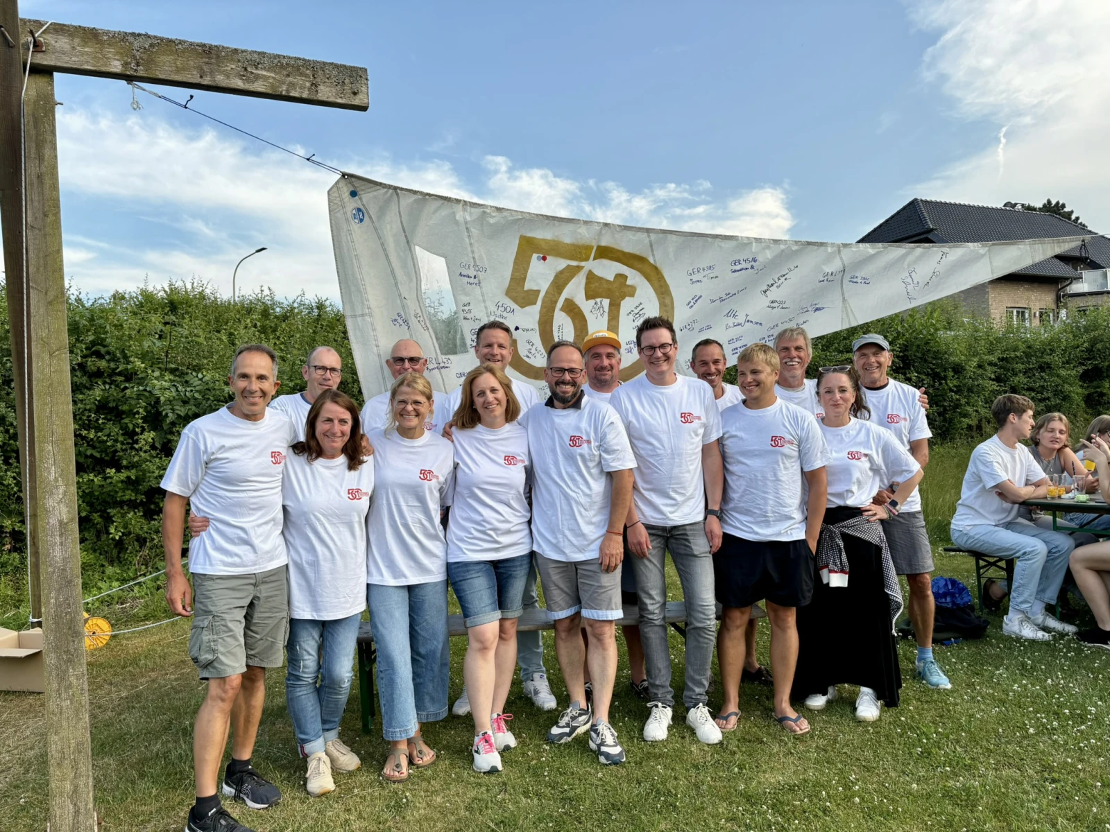 Oldie-Team beim Hackebeil vom Rursee