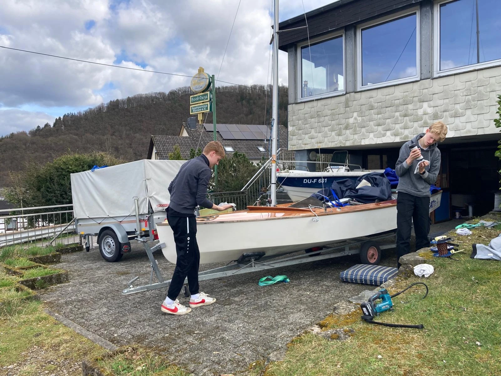 Segelboot reinigen
