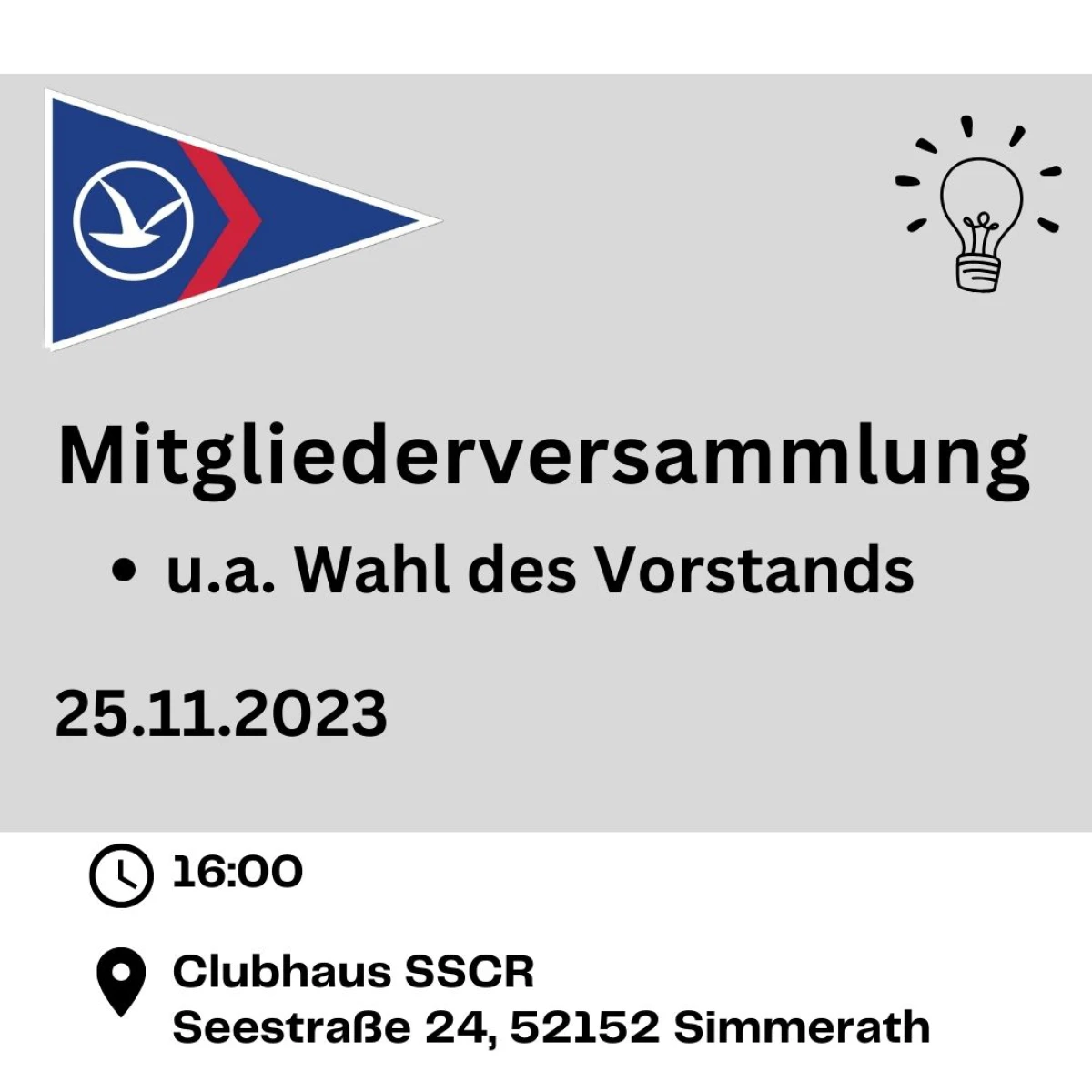 Mitgliederversammlung SSCR Rursee 2023