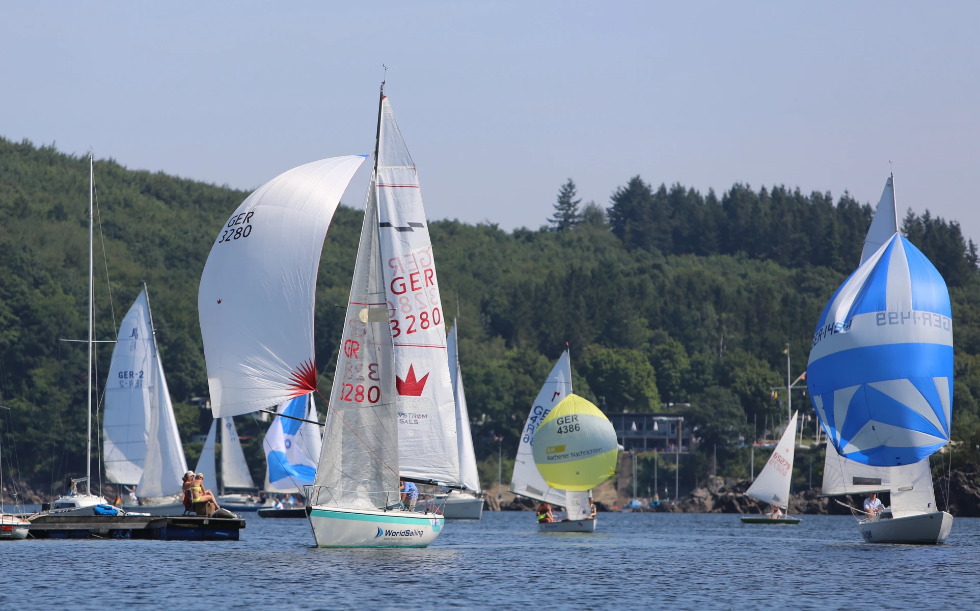 Regatta auf der Rursee, Segelsportclub Rursee und Segeln in der Eifel